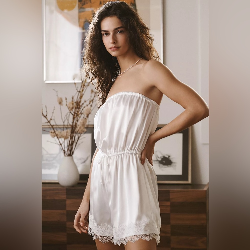 Satin Romper ( removable straps included)